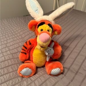 Disney Orange and Yellow Plush Tiger with Bunny Ears